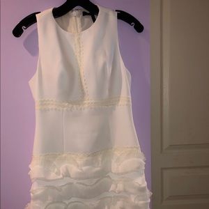 BCBG white semi-formal dress